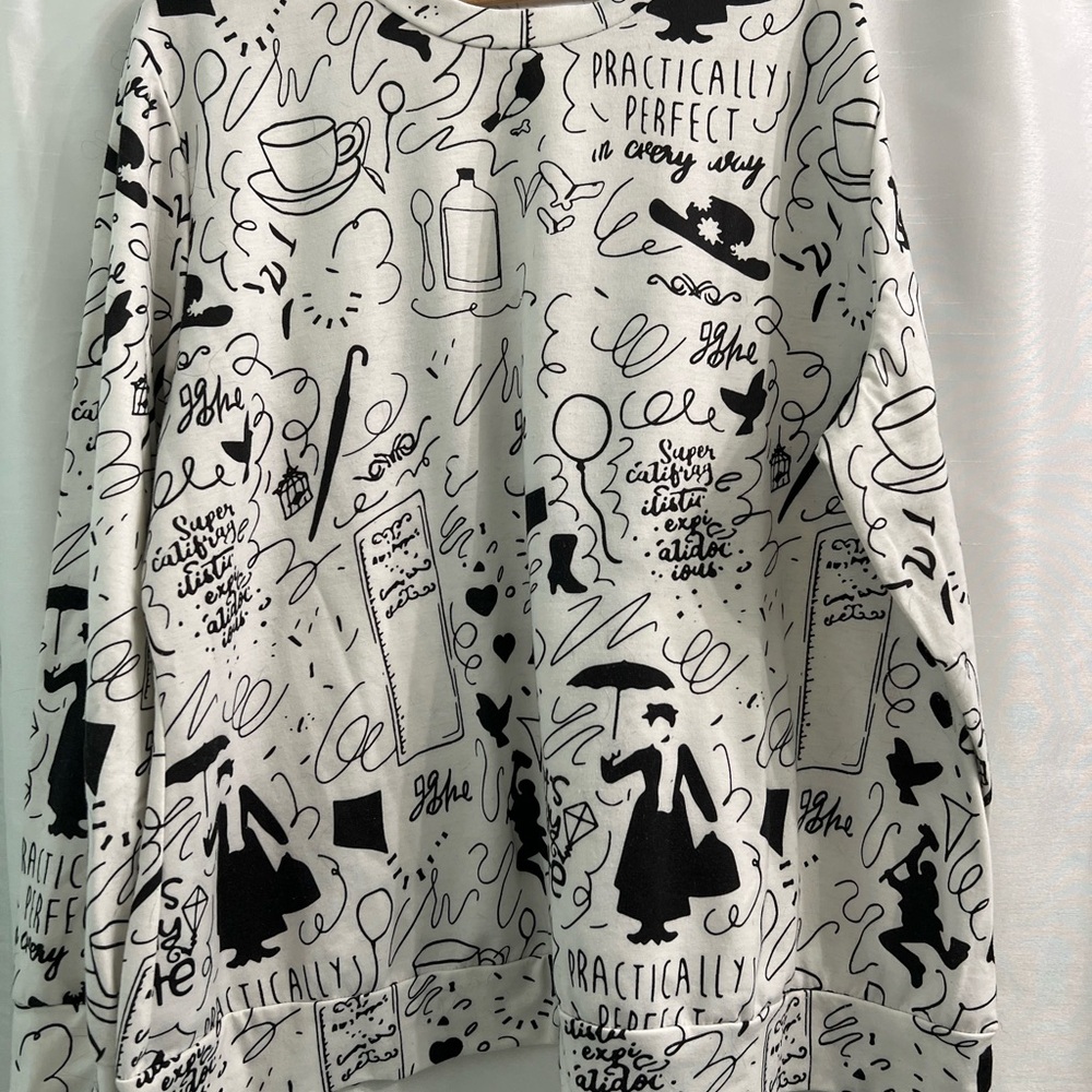 Practically Perfect Graphic Print Skirt in Black and White